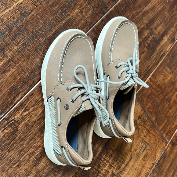 Sperry Boys Fairwater Plushwave Sneaker, Tan - Picture 7 of 8